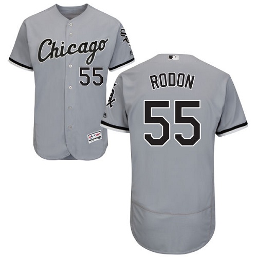 White Sox #55 Carlos Rodon Grey Flexbase Authentic Collection Stitched MLB Jersey - Click Image to Close